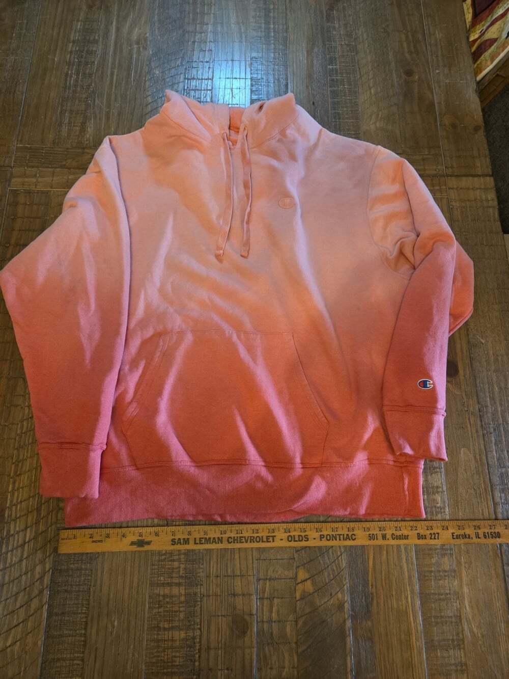 Champion Hooded Pink Ombre Sweatshirt 2XL